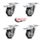 Service Caster 4 Inch Thermoplastic Rubber Swivel Top Plate Caster Set with Total Lock Brake SCC-TTL20S414-TPRB-4 - alternate 4